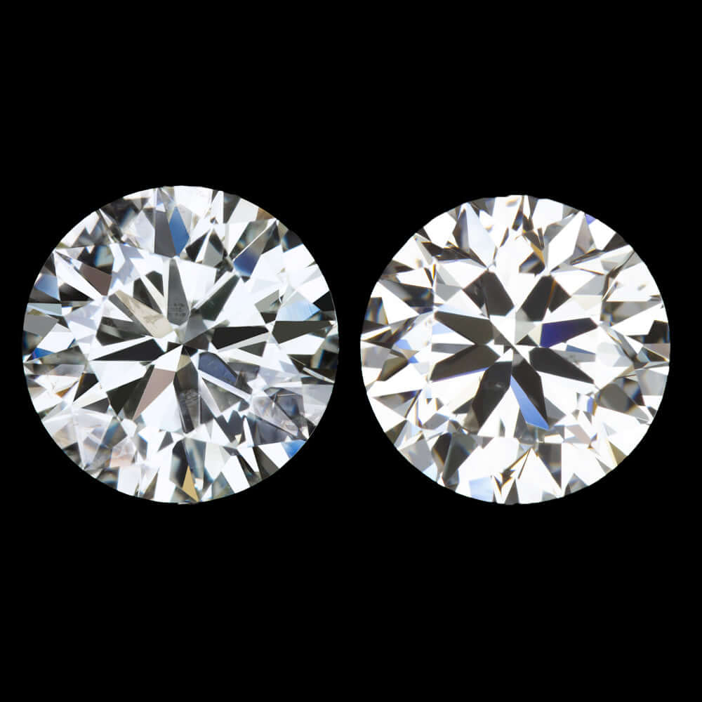 2 CARAT GIA CERTIFIED I SI1-SI2 DIAMOND STUD EARRINGS VERY GOOD CUT ROUND PAIR