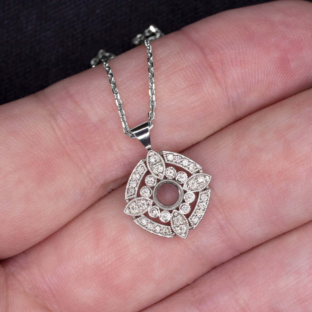 Antique diamond pendant necklace Outlet
