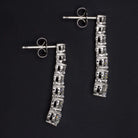 2.20ct LAB CREATED DIAMOND DROP EARRINGS GRADUATED DANGLE ROUND CUT 14k GOLD