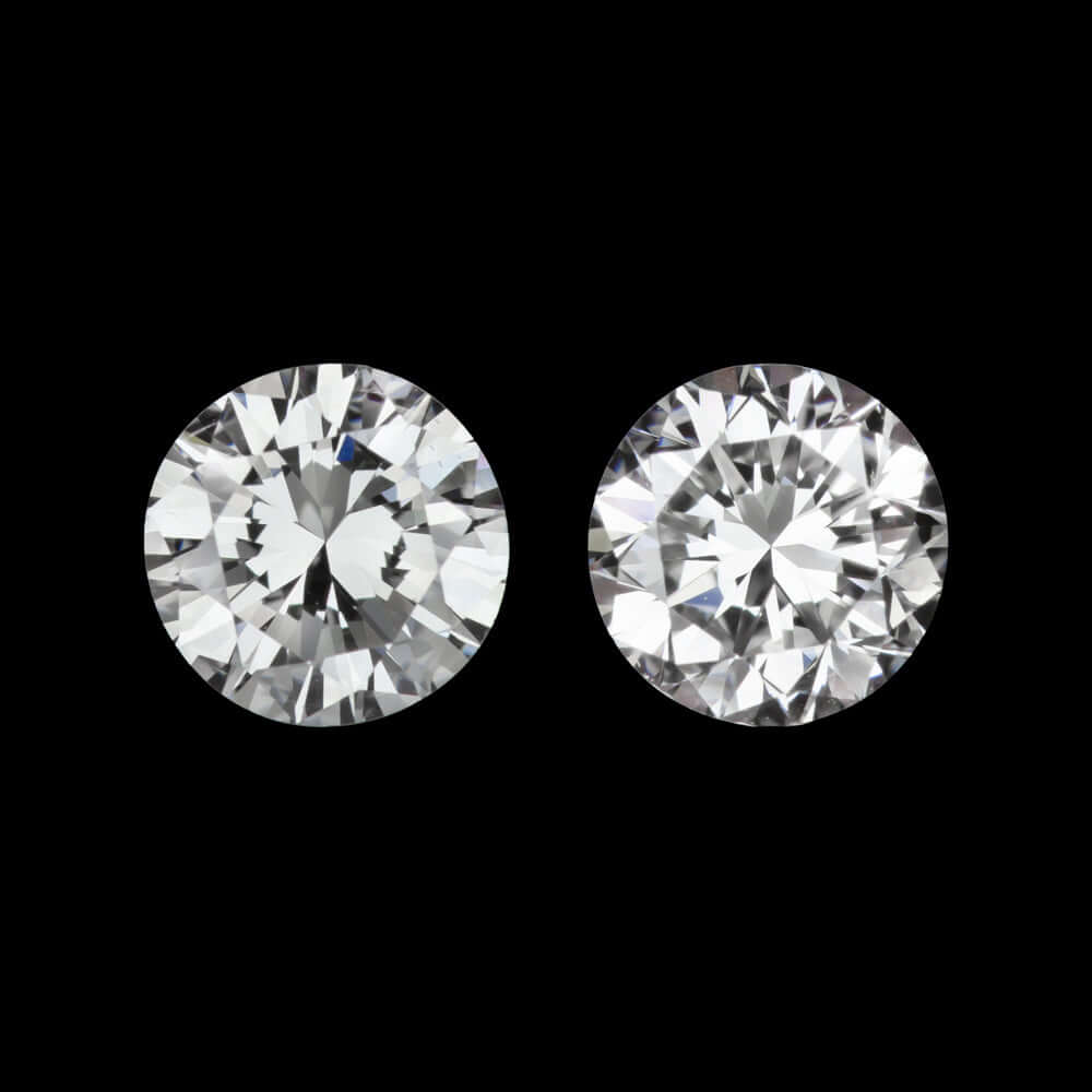 0.82c E VS1 VINTAGE ROUND CUT DIAMOND MATCHING PAIR STUD EARRINGS NATURAL ESTATE