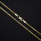 SOLID 14K YELLOW GOLD ROPE CHAIN 24in 1.7mm CLASSIC TWIST MENS LADIES NECKLACE