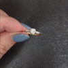 0.38ct G SI1 ROUND CUT DIAMOND VINTAGE ENGAGEMENT RING CLASSIC TWO TONE GOLD
