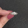 0.62ct OLD EUROPEAN CUT DIAMOND ART DECO ENGAGEMENT RING 18k FILIGREE VINTAGE