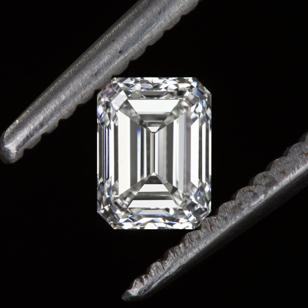 1/2 CARAT E VS2 DIAMOND LOOSE EMERALD SHAPE CUT NATURAL ENGAGEMENT