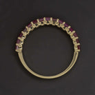 2 CARAT NATURAL RUBY STACKING RING 14k YELLOW GOLD WEDDING BAND BAGUETTE CLASSIC