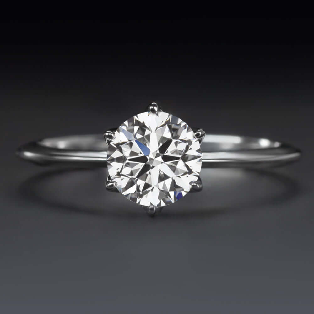 3.0 GIA Certified Diamond Tiffany Solitaire in white gold |  DiamondDirectBuy.com