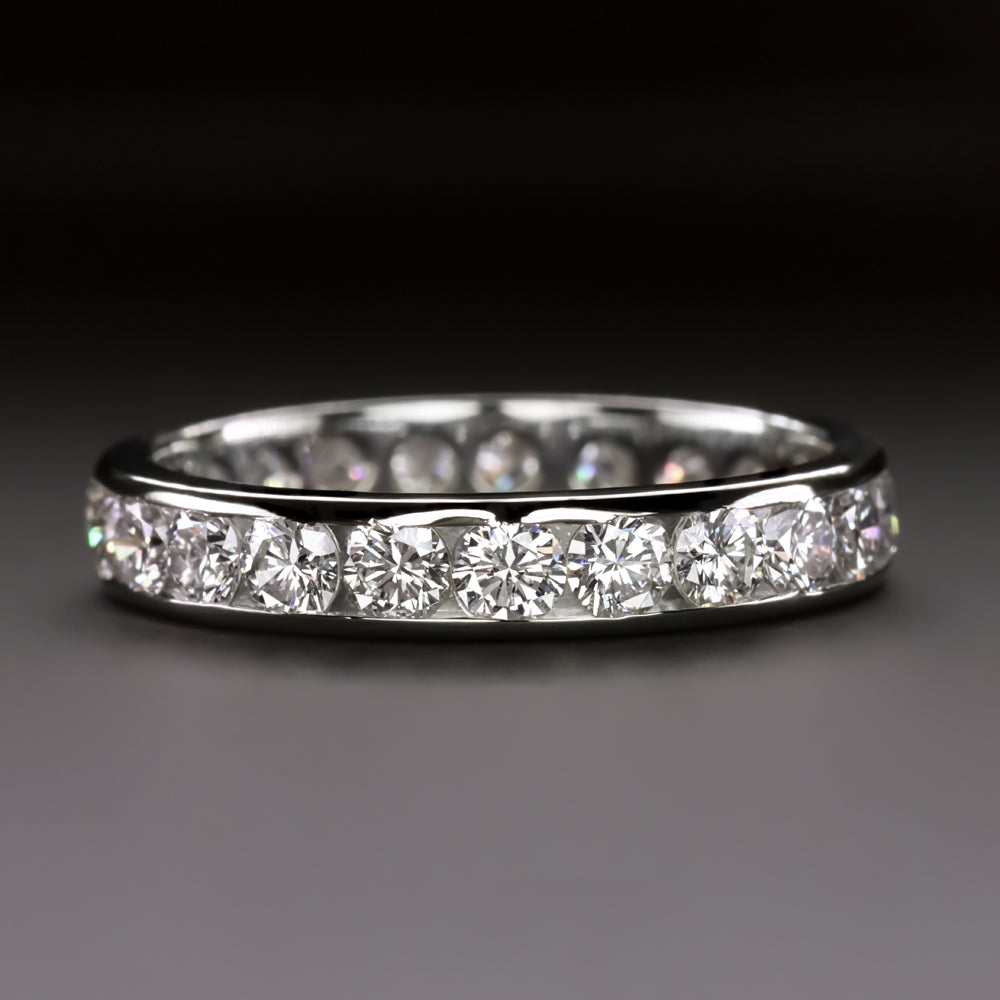 CARAT G VS DIAMOND PLATINUM ETERNITY RING WEDDING BAND