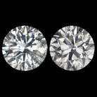 4ct VERY GOOD ROUND BRILLIANT CUT DIAMOND STUD EARRINGS MATCHING PAIR NATURAL