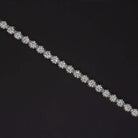 1.84ct LAB CREATED DIAMOND TENNIS BRACELET 14k WHITE GOLD CLASSIC ROUND CUT 2ct