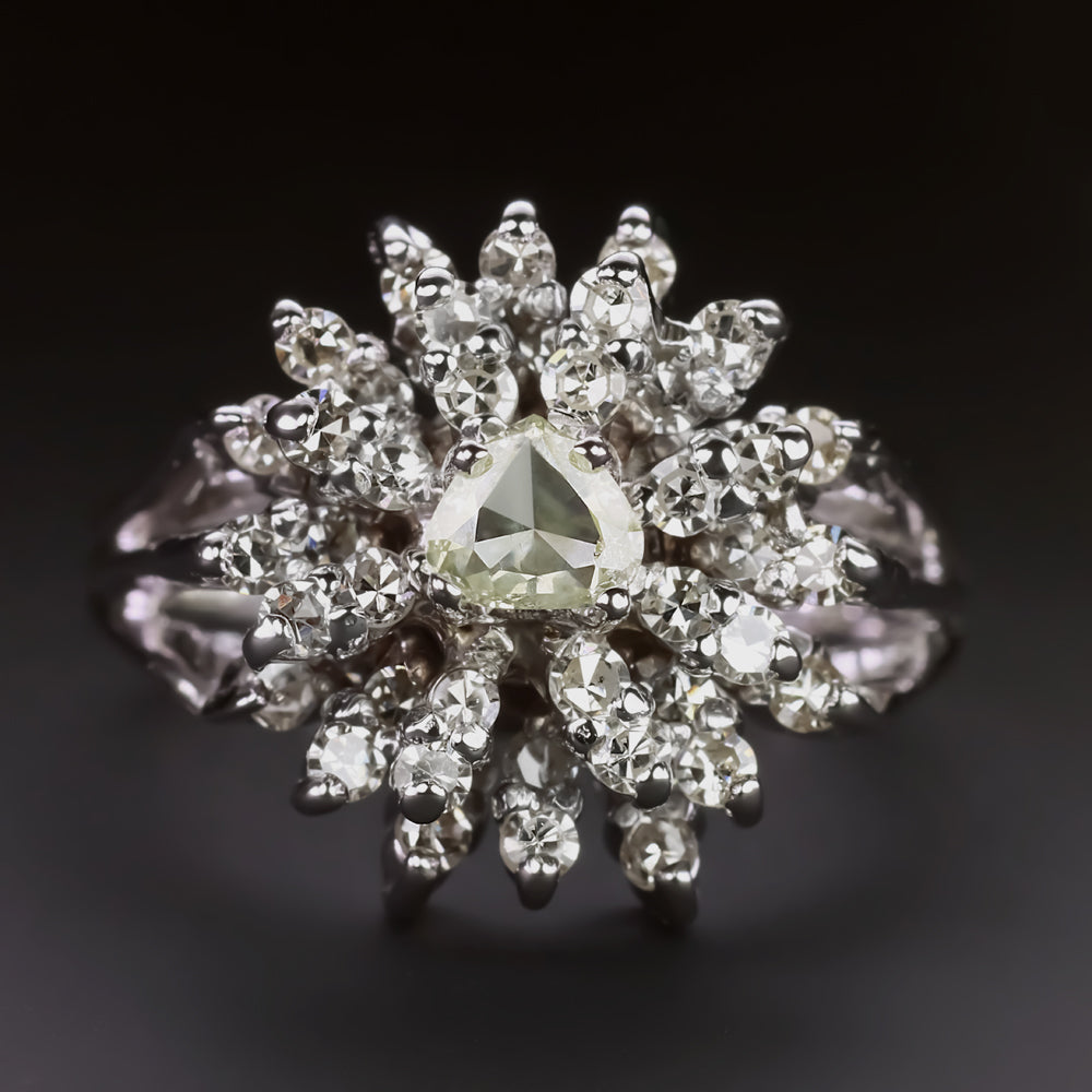 9ct White Gold 1 Carat Diamond Cluster Ring - D7107 | Chapelle Jewellers