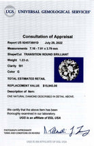 1.23c CERTIFIED G VS1 OLD TRANSITIONAL CUT DIAMOND LOOSE VINTAGE EUROPEAN ESTATE