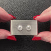 3.81ct E-F COLOR DIAMOND STUD EARRINGS ROUND BRILLIANT CUT MATCHING PAIR NATURAL
