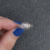0.62ct GIA CERT H VS2 VINTAGE DIAMOND ENGAGEMENT RING PLATINUM OLD EUROPEAN CUT