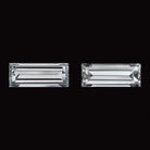 0.78ct E-F VVS BAGUETTE CUT DIAMOND MATCHING PAIR EXTRA LONG 6.7mm ACCENT STONES