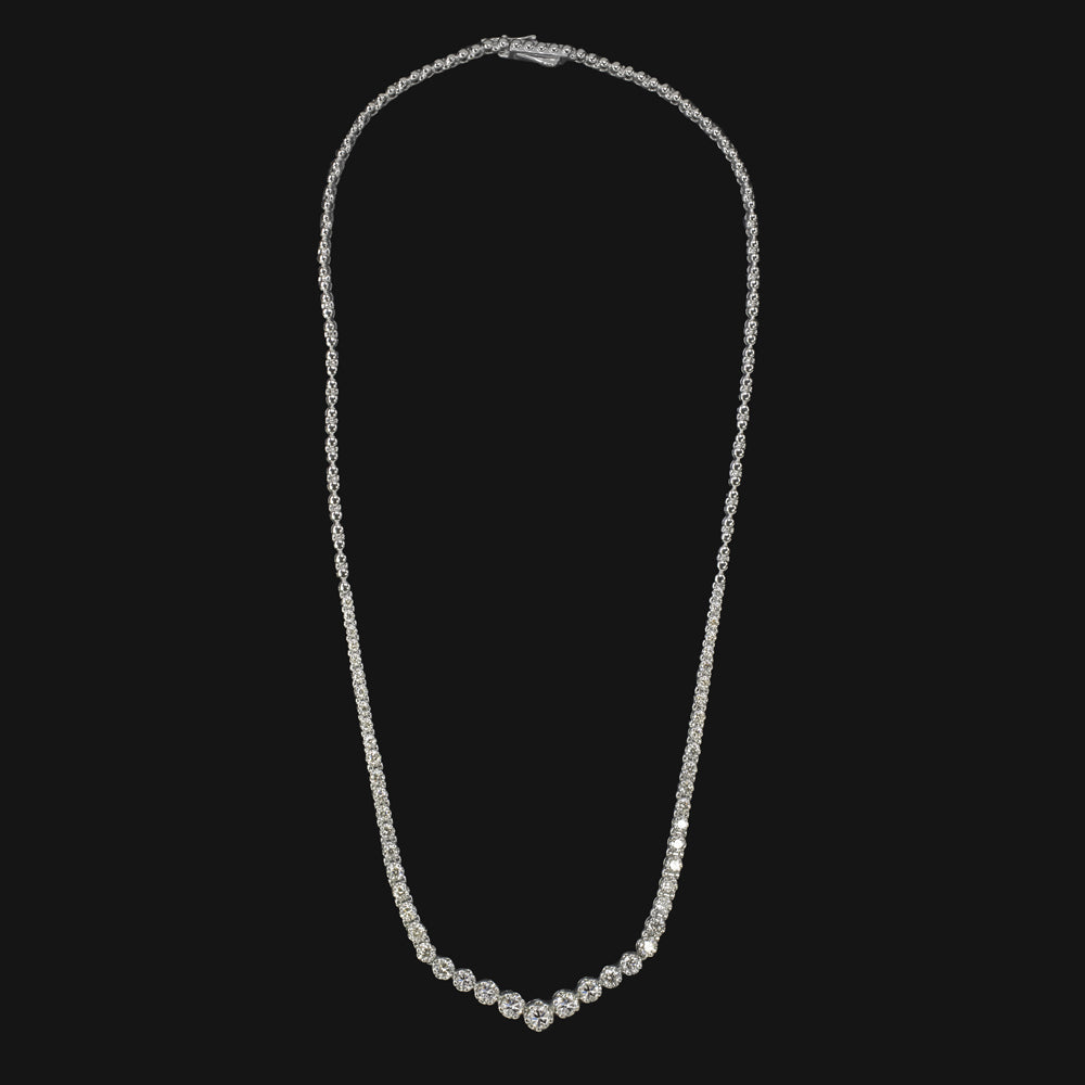 V-Shaped Diamond Tennis Necklace