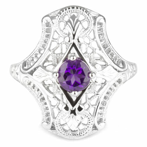Lucent cocktail ring, Octagon cut, Purple | Swarovski