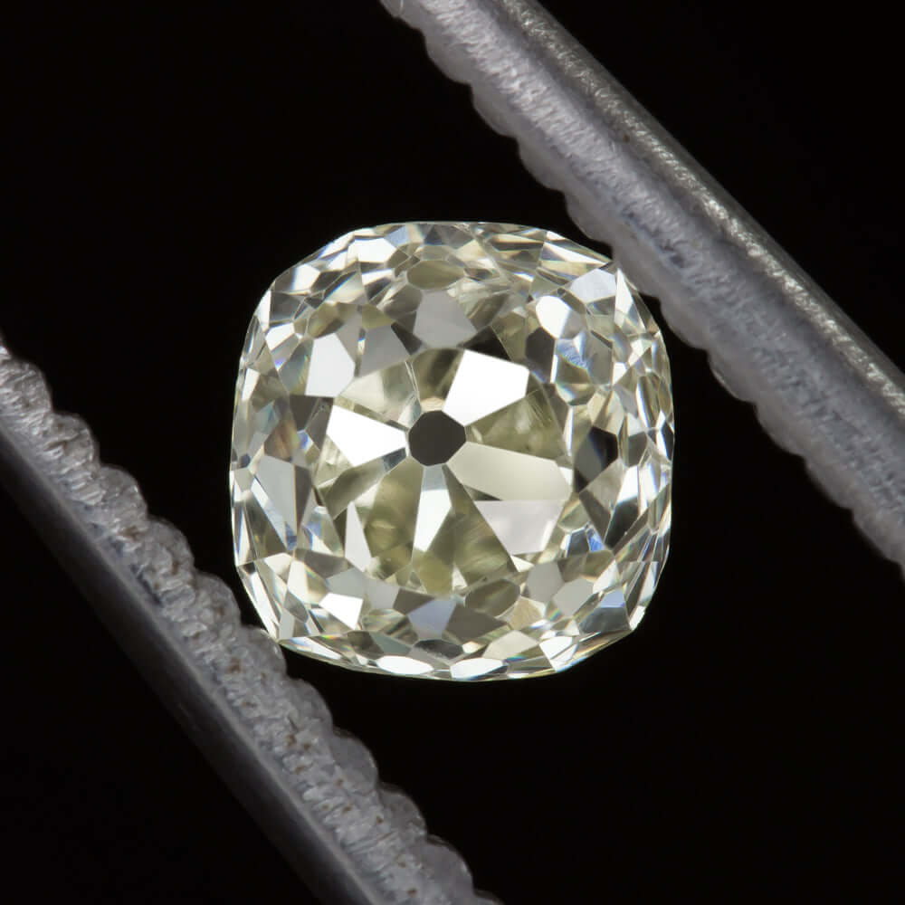 0.81ct OLD MINE CUT DIAMOND ANTIQUE SQUARE CUSHION SHAPE LOOSE ESTATE NATURAL