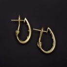 3/4ct BAGUETTE CUT DIAMOND HUGGIE HOOP EARRINGS 14k YELLOW GOLD NATURAL SLEEK