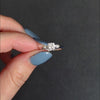 0.35ct OLD EUROPEAN CUT DIAMOND VINTAGE ENGAGEMENT RING CLASSIC 14k WHITE GOLD