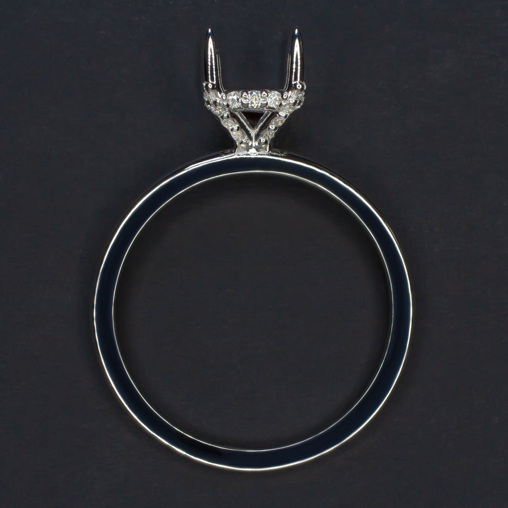 14K White Gold Halo Ring Setting #JS999W14