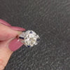 2.26ct ART DECO H SI DIAMOND RING OLD EUROPEAN CUT PLATINUM SAPPHIRE VINTAGE