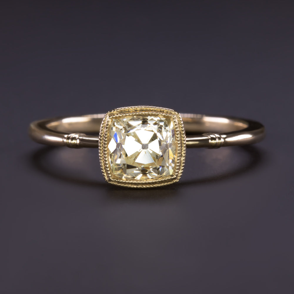 CARAT OLD MINE CUT DIAMOND ENGAGEMENT RING VINTAGE STYLE