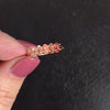 OREGON SUNSTONE GRADIENT 14k ROSE GOLD RING OVAL PEACH ORANGE RUST OMBRE BAND