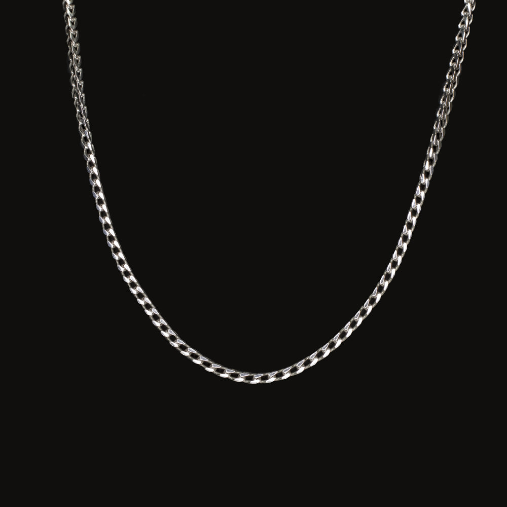 Buy Closure London Mens Wheat Chain Necklace Silver
