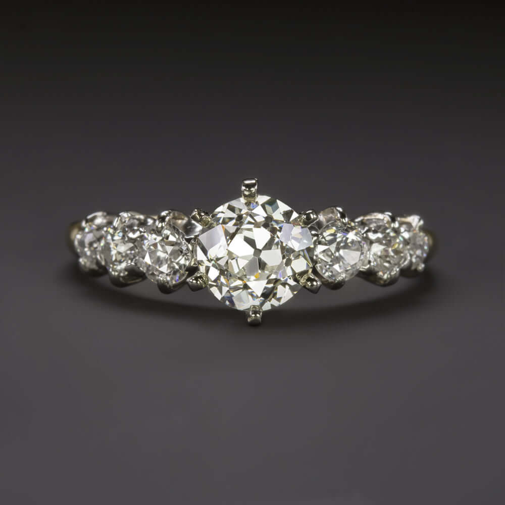 1.76ct GIA CERTIFIED I VS1 OLD EUROPEAN CUT DIAMOND ENGAGEMENT RING VINTAGE PLAT