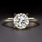 1.70ct GIA CERTIFIED 3X EXCELLENT CUT DIAMOND ENGAGEMENT RING 18k GOLD SOLITAIRE