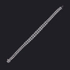 VINTAGE H WINSTON 7 CARAT DIAMOND TENNIS BRACELET 18k E-F VVS-VS DOUBLE ROW