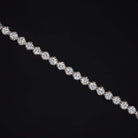 4.84ct LAB CREATED DIAMOND TENNIS BRACELET 14k WHITE GOLD CLASSIC ROUND CUT 5ct