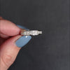 1 CARAT PRINCESS CUT DIAMOND WEDDING BAND CHANNEL SET WHITE GOLD STACKING RING