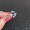 SAPPHIRE DIAMOND OVAL ENGAGEMENT RING SETTING VINTAGE STYLE HALO TARGET MOUNT