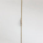 NATURAL DIAMOND BRACELET CURVED BAR MINIMALIST YELLOW GOLD CHAIN CLASSIC SIMPLE