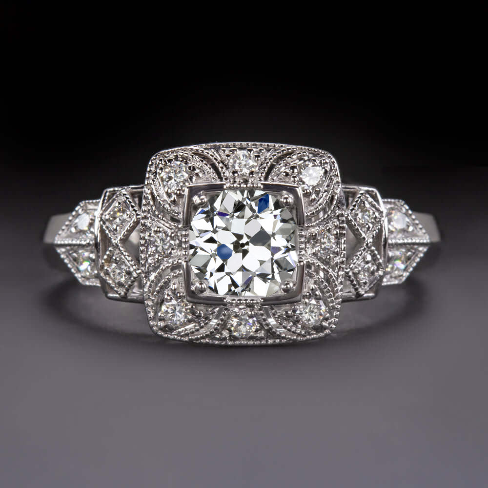 Cushion cut vintage diamond ring Clearance
