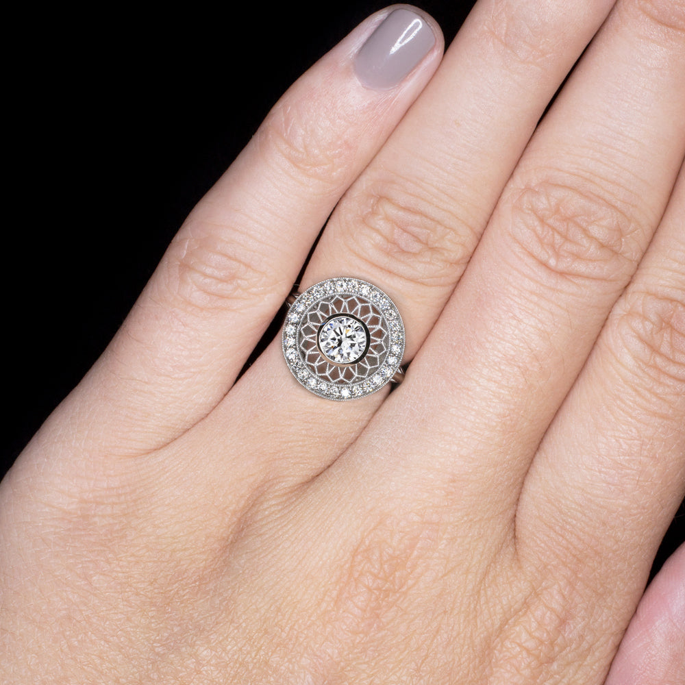 READY TO SHIP: Florentina ring in 14K white gold, lab grown
