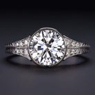 2.20ct LAB CREATED DIAMOND ENGAGEMENT RING E VS1 IDEAL ROUND CUT VINTAGE STYLE