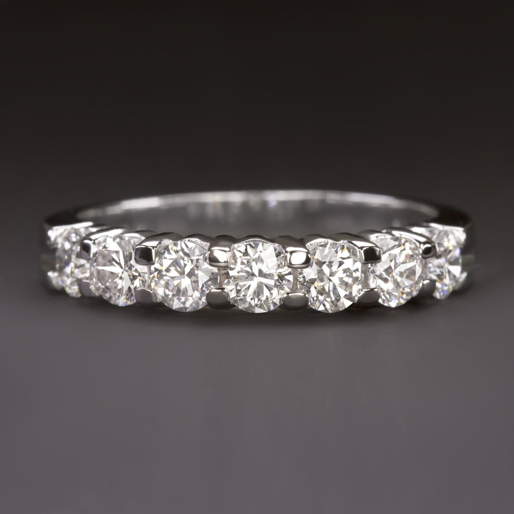 Three Stone Platinum Ring with 1 Carat Oval Diamond – Aurum Jewelers