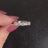 1.25ct NATURAL DIAMOND WEDDING BAND VINTAGE ESTATE 5 STONE ROUND CUT WHITE GOLD