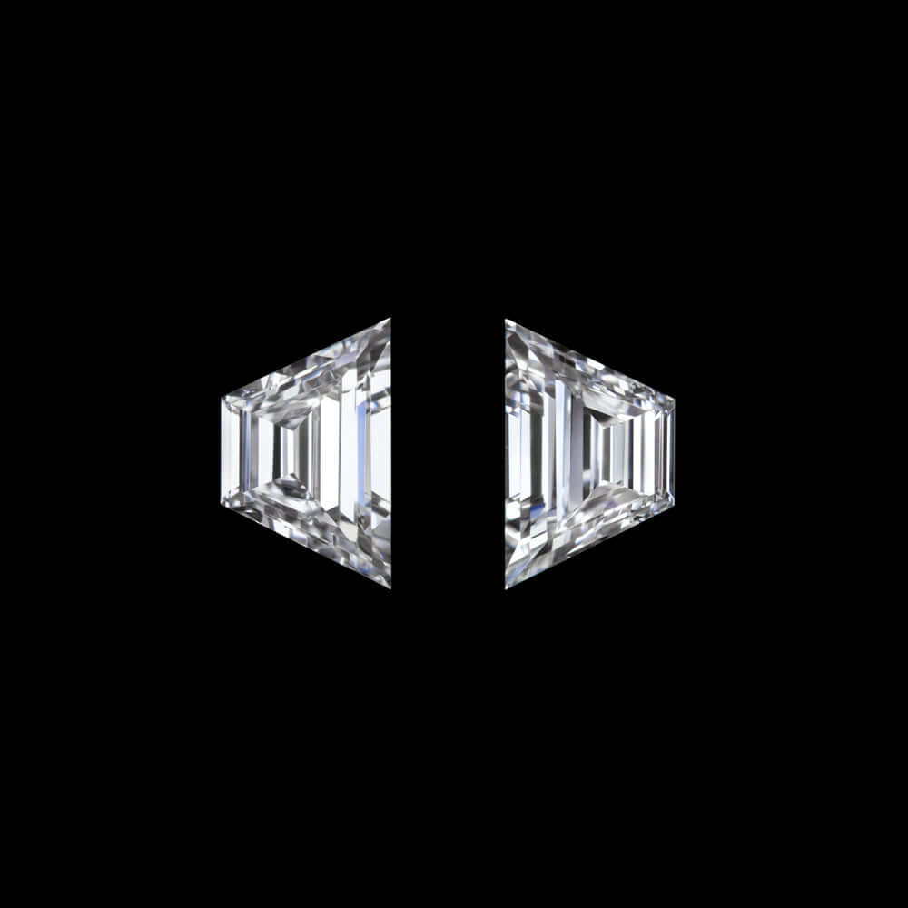 0.24ct D-E VS2-SI1 TRAPEZOID CUT DIAMOND MATCHING PAIR LOOSE NATURAL ACCENT 1/4
