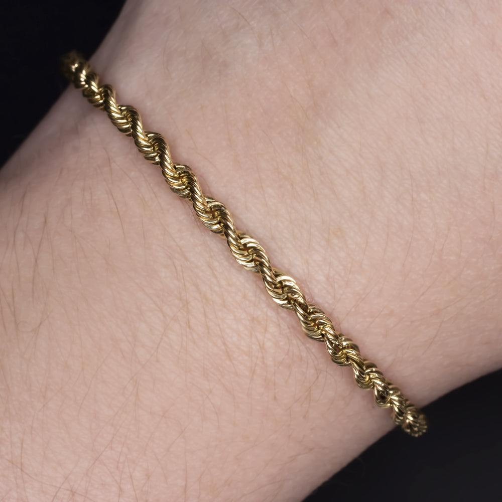 Twisted Gold Rope Cuff Bracelet – Lotus Stone Design