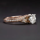 1.70ct NATURAL DIAMOND ROUND BRILLIANT CUT ENGAGEMENT RING ROSE GOLD SPLIT SHANK Ivy & Rose