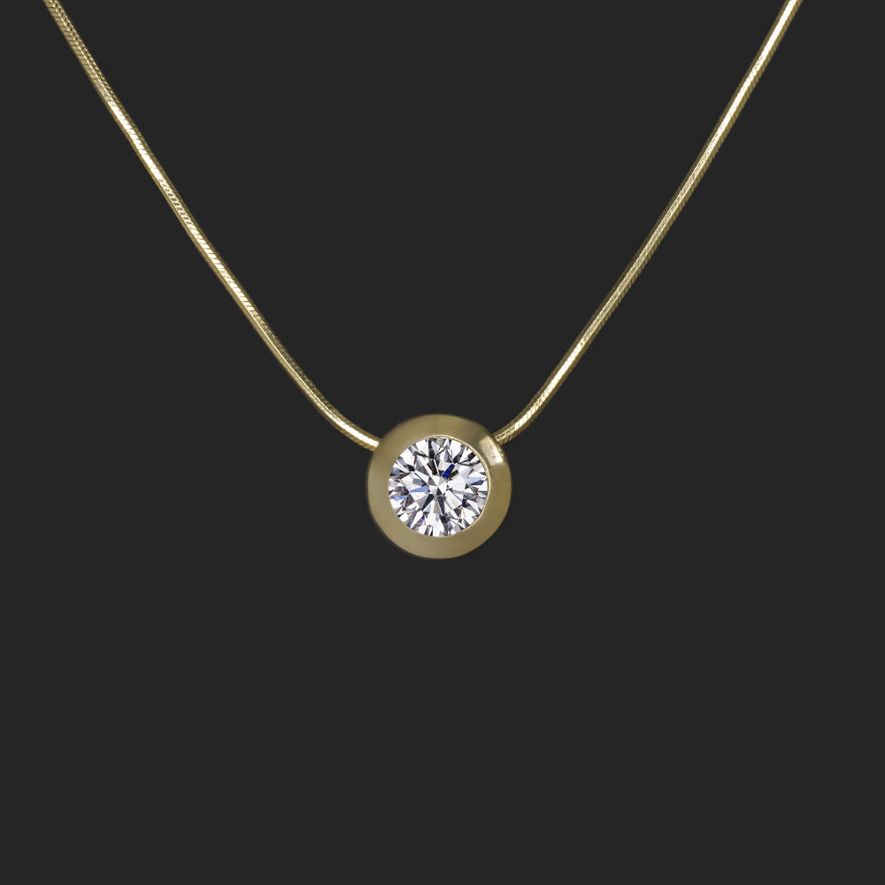 Yellow Gold With a Diamond Necklace – The Jewelry Store