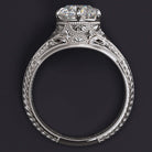 1.73ct GIA CERTIFIED H SI2 DIAMOND ENGAGEMENT RING VINTAGE STYLE SOLITAIRE ROUND