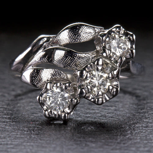Designer Diamond Flower Cocktail ring in Platinum for Women JL PT R 00