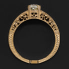 0.80ct VINTAGE STYLE DIAMOND ENGAGEMENT RING J SI2 ROUND CUT 14k YELLOW GOLD