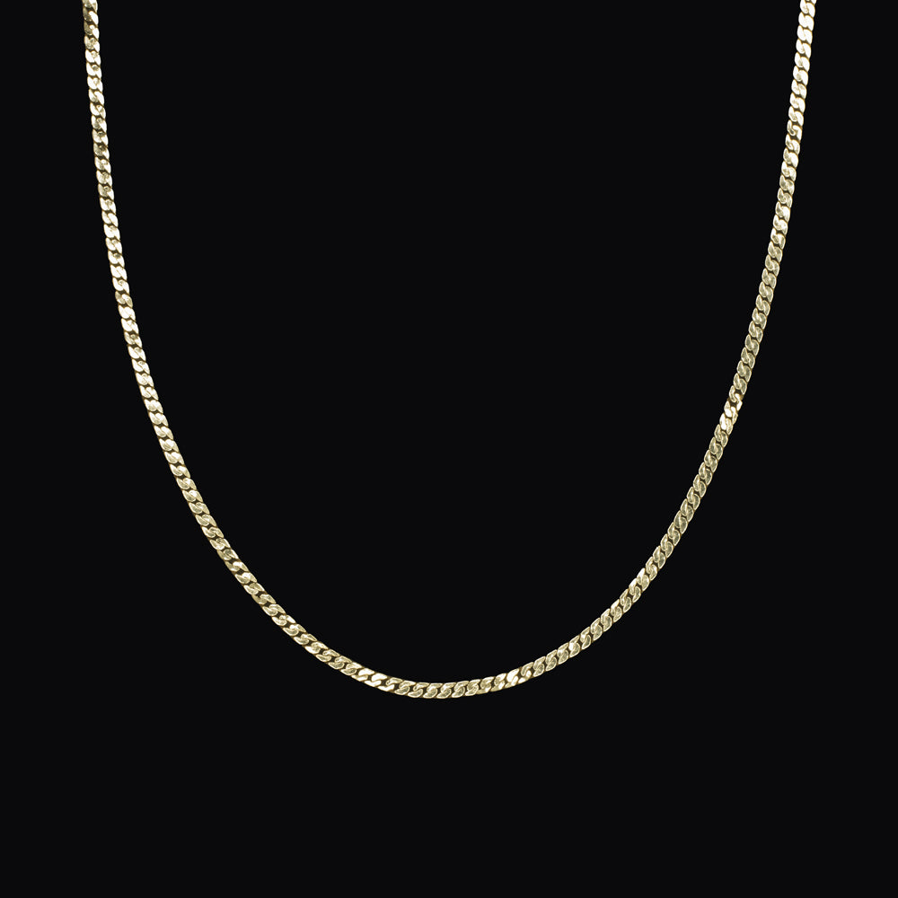 S LINK CHAIN NECKLACE SOLID 14K YELLOW GOLD 19 INCH THIN