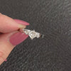 0.71ct GIA CERTIFIED G SI1 PRINCESS CUT DIAMOND ENGAGEMENT RING SQUARE 3 STONE