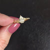 3/4 CARAT PEAR SHAPE CUT DIAMOND VINTAGE STYLE SOLITAIRE 14k YELLOW GOLD NATURAL
